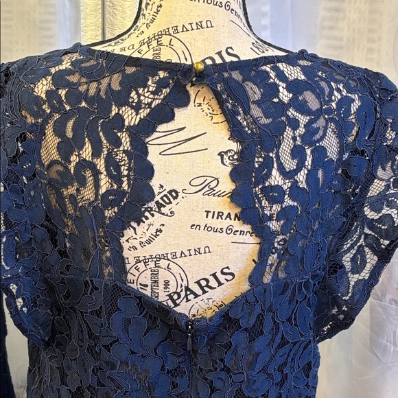 NWT Donna Ricco Navy Lace Jumpsuit - Picture 5 of 10